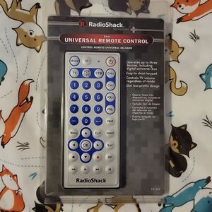 New RadioShack Slim Universal Remote Control 15-309 Operate Up to 3 Devices